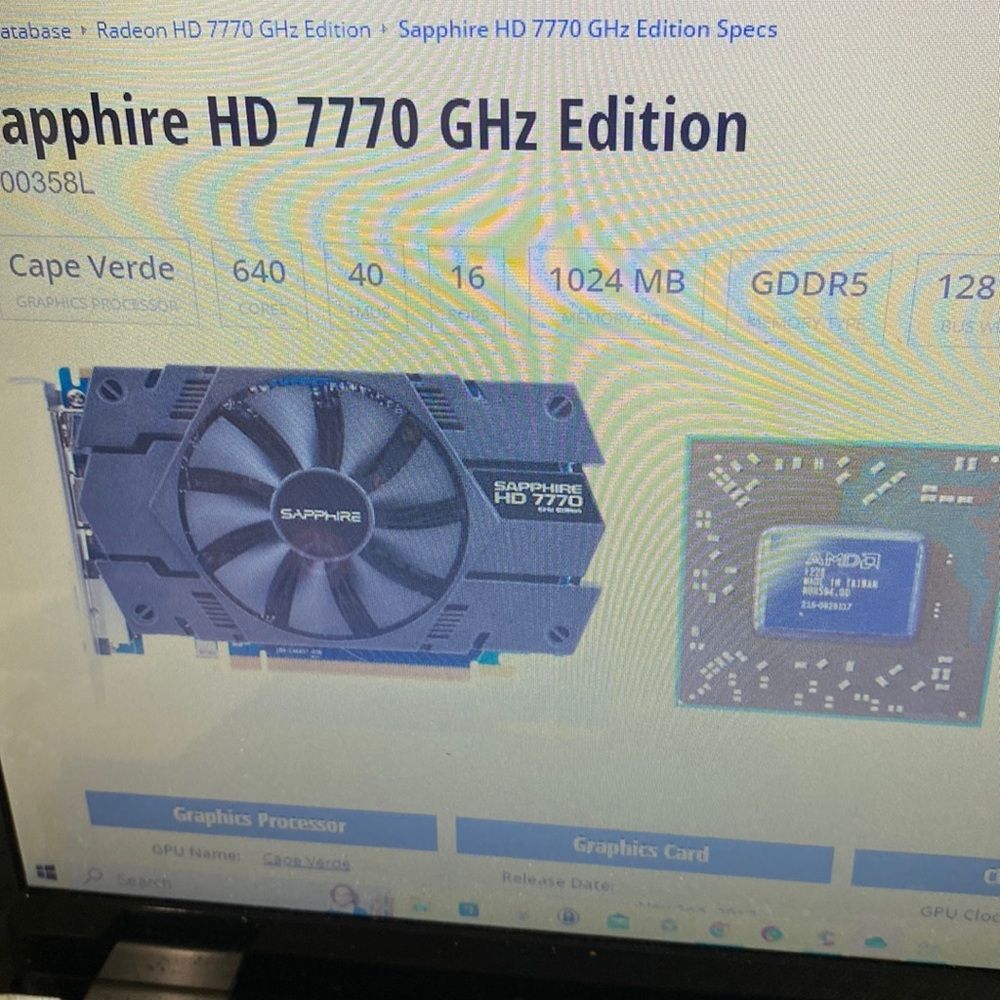 Sapphire HD 7770 GHZ  addition, cape, Verde graphics processor, 1024MB memory